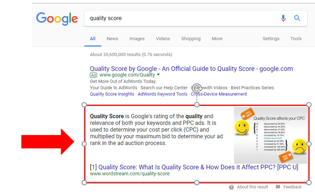 Google featured snippet