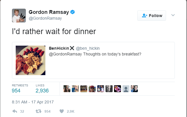 Gordon Ramsay Twitter
