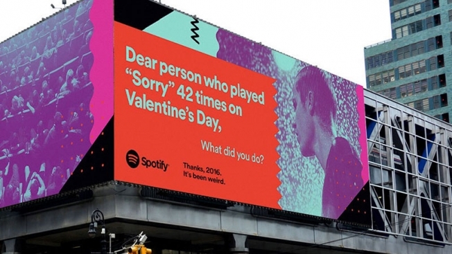 Spotify Valentine's Day ad