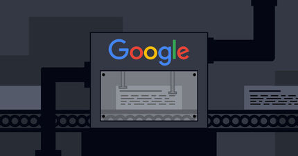 Animation of a Google machine 