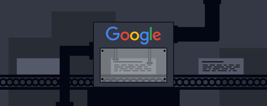 Animation of a Google machine 